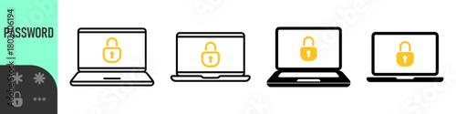 Two steps authentication icon. Verification or sms with code message confirmation for account login. Multi-factor authentication verification code. Laptop password verification or sms with push code 