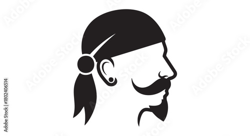 5. Minimalistic corsair head silhouette
