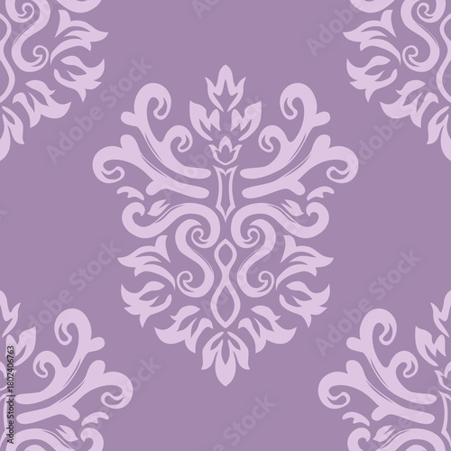 Damask seamless repeat element pattern. Beautiful classical floral fashioned damask vector illustration. Design for wallpaper, decorative, texture, textile, ornament, wrapping, shirts, clothing