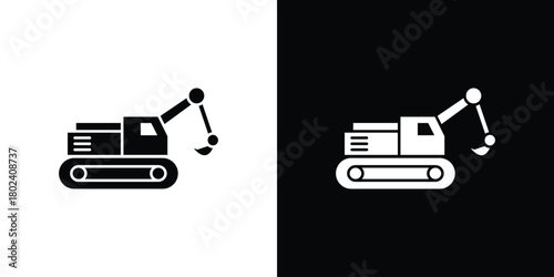 Excavator icon Isolated. icon for logo, graphic design and more.