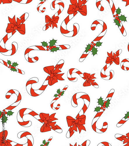 sweet candy seamless pattern, vector design, Christmas wallpaper textile 