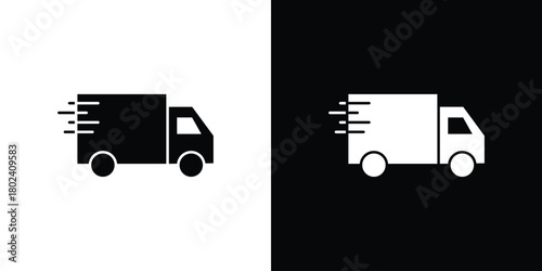 Fast shipping delivery truck icon Isolated. icon for logo, graphic design and more.