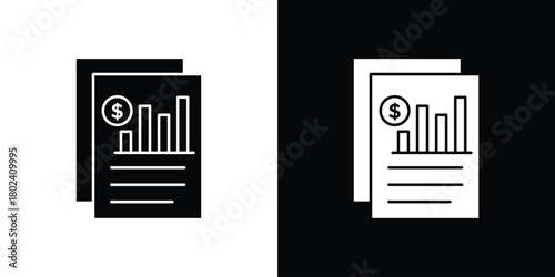 Financial report icon Isolated. icon for logo, graphic design and more.