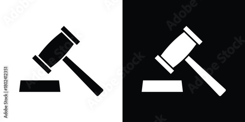 Gavel icon Isolated. icon for logo, graphic design and more.