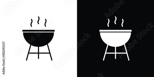 Grill icon Isolated. icon for logo, graphic design and more.