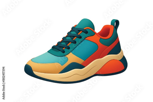 Rubber hiking boots isolated on a white background