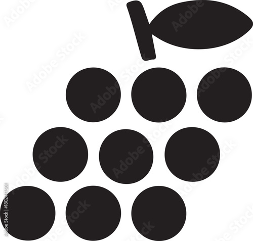 Grapes Icon - Wine, Fruit, or Vineyard Symbol Vector Graphic