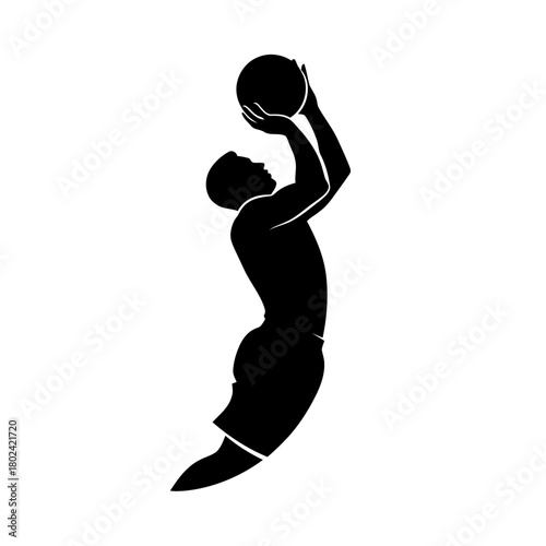 Dynamic Basketball Player Silhouette