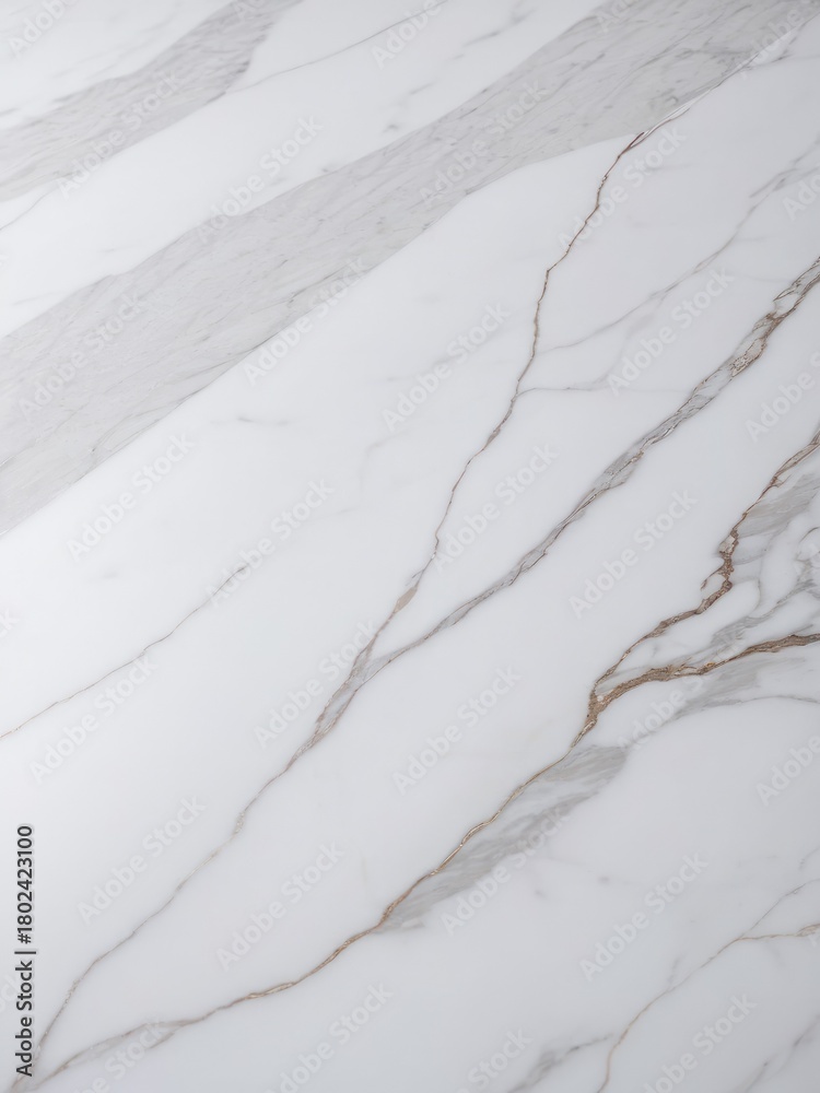 Obraz premium Minimal white marble surface with soft light shadows