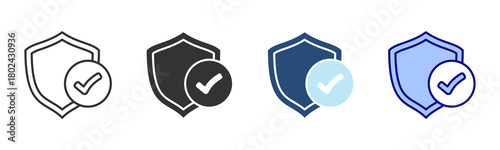 Secure Icon Set. Designed In Multi Style