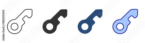 Key Icon Set. Designed In Multi Style