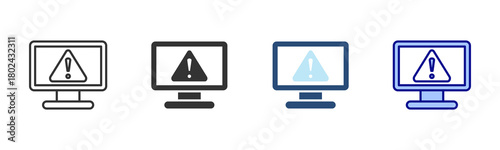 Alert Icon Set. Designed In Multi Style