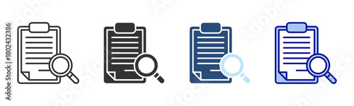 Audit Icon Set. Designed In Multi Style