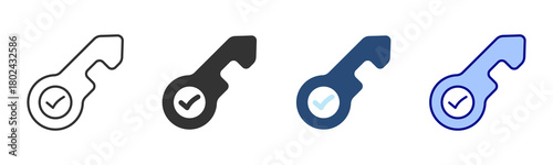 Permission Icon Set. Designed In Multi Style