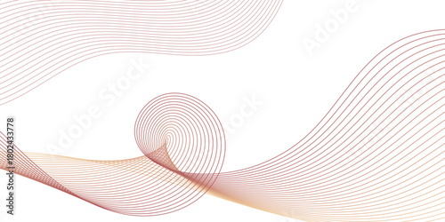 Abstract colorful wave element for design. Digital frequency track equalizer. Stylized line art background. Vector illustration.