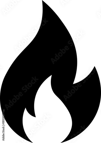 Fire flame icon. Fire symbol in glyph. Fireball sign. Campfire symbol. Flame vector. vector illustration