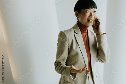 Businesswoman on a phone ca...
