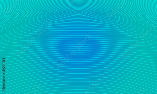 Blue gradient background with abstract typographic lines and circles