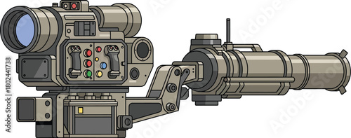 Military targeting system with scope and joystick controls weapon optics