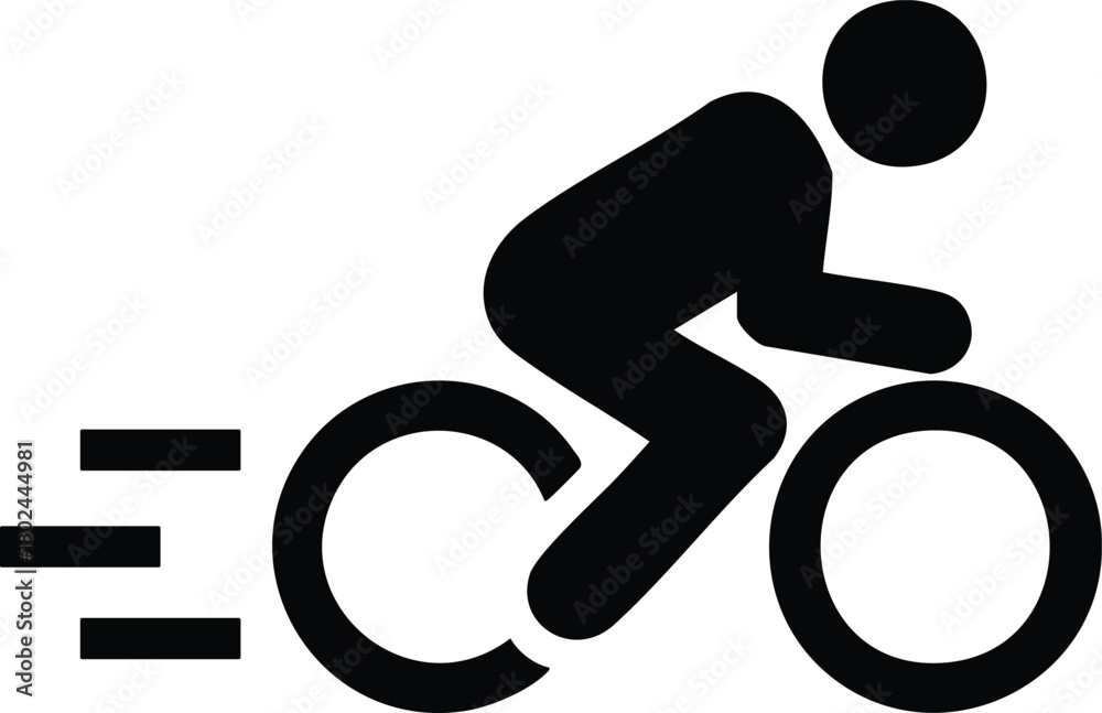 Fototapeta premium silhouette of cyclist