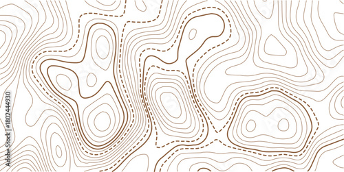 Abstract topo contour map on white background, Topographic map Topographic contour lines map seamless pattern.