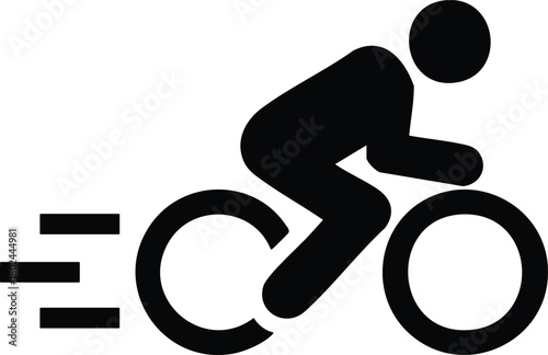 silhouette of cyclist