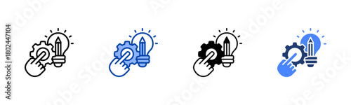 Engineering Design icon set multiple style collection