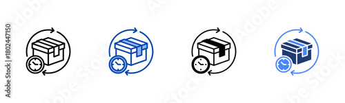 Product Lifecycle icon set multiple style collection