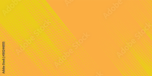 bright yellow banner with orange halftone effect. vector pattern gradient illustration eps10