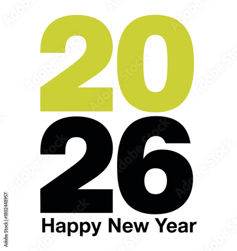 The year 2026 is represented in bold numbers with a celebratory "Happy New Year" message, signifying the arrival of a new period.