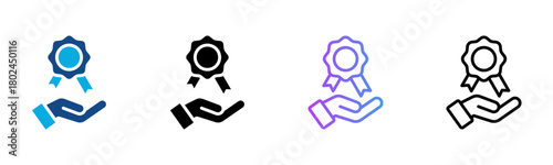 Achievable Icon Multiple Style Vector Illustration
