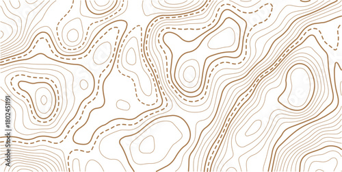 Topographic map pattern background vector. Abstract line contour mountain terrain map background. Vector illustration. 