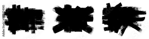 Roller Paint Brush Background Grunge Brush Stroke Drawing Vector Set