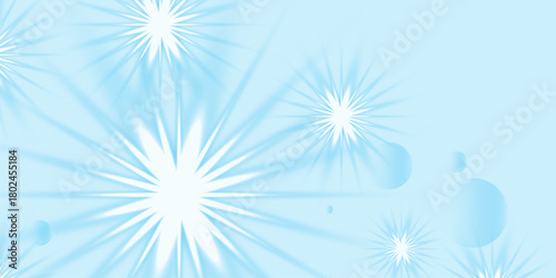 Abstract blue winter background with seamless dandelion pattern and snowflake design for Christmas holiday decoration