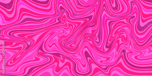 Abstract background pattern with colorful waves. Psychedelic groovy trippy y2k retro seamless pattern in purple and pink colors. Wavy and swirled brush strokes liquid background for packaging design