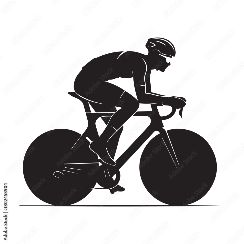 Fototapeta premium Cycling Athlete Silhouette