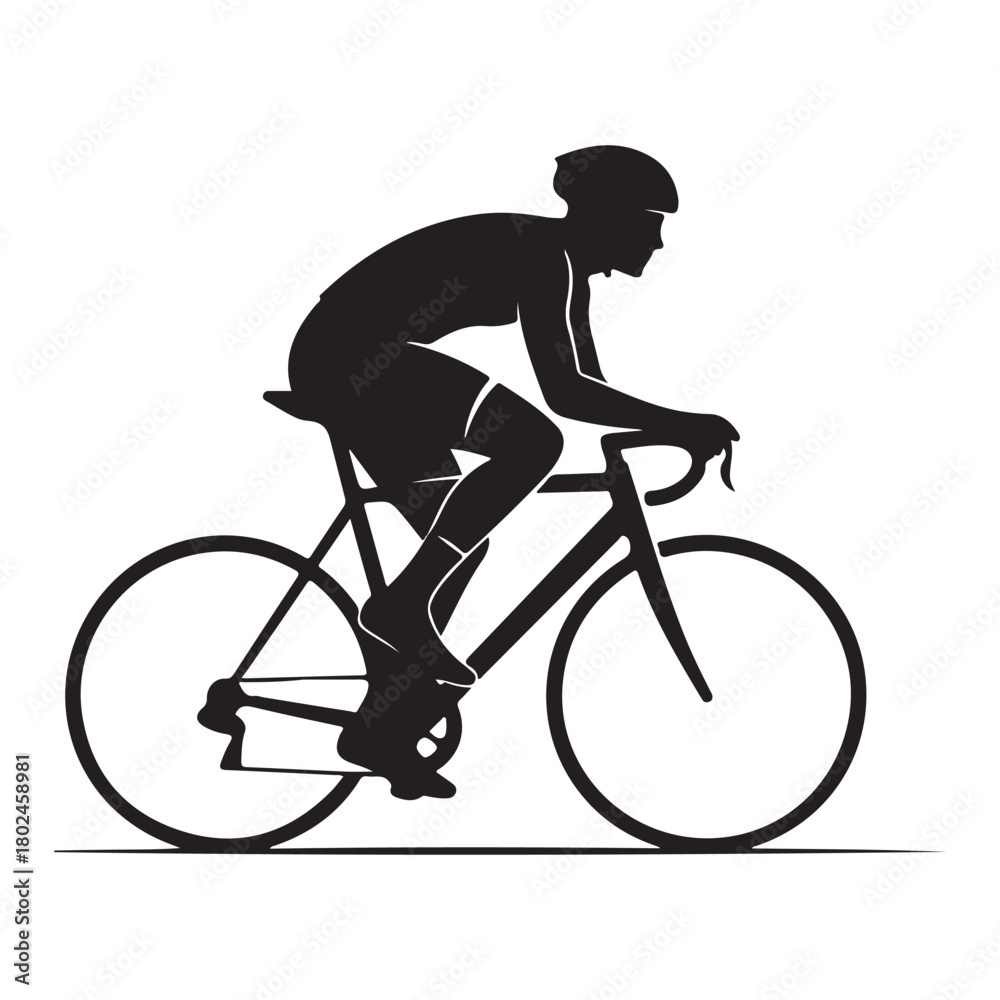 Fototapeta premium Cycling Athlete Silhouette