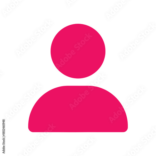 User profile icon graphic magenta color isolated. avatar symbol for web or app ui design.