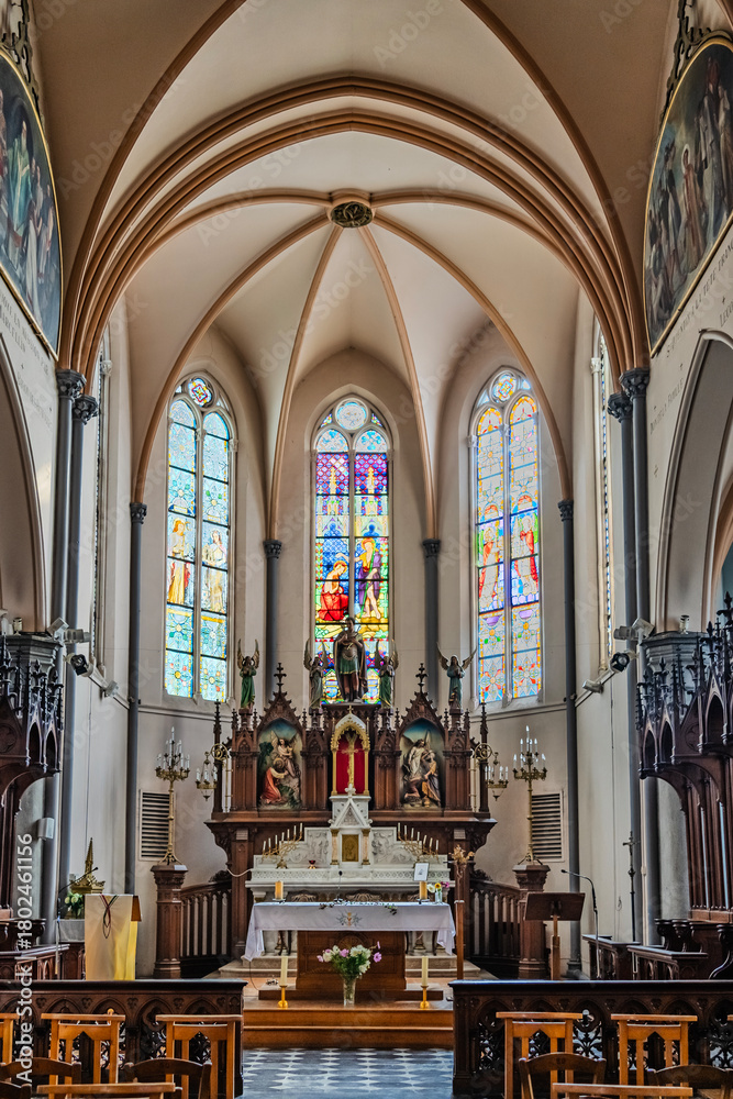 Obraz premium Église Saint-Quentin d'Avelin, village situé en région Hauts de France.