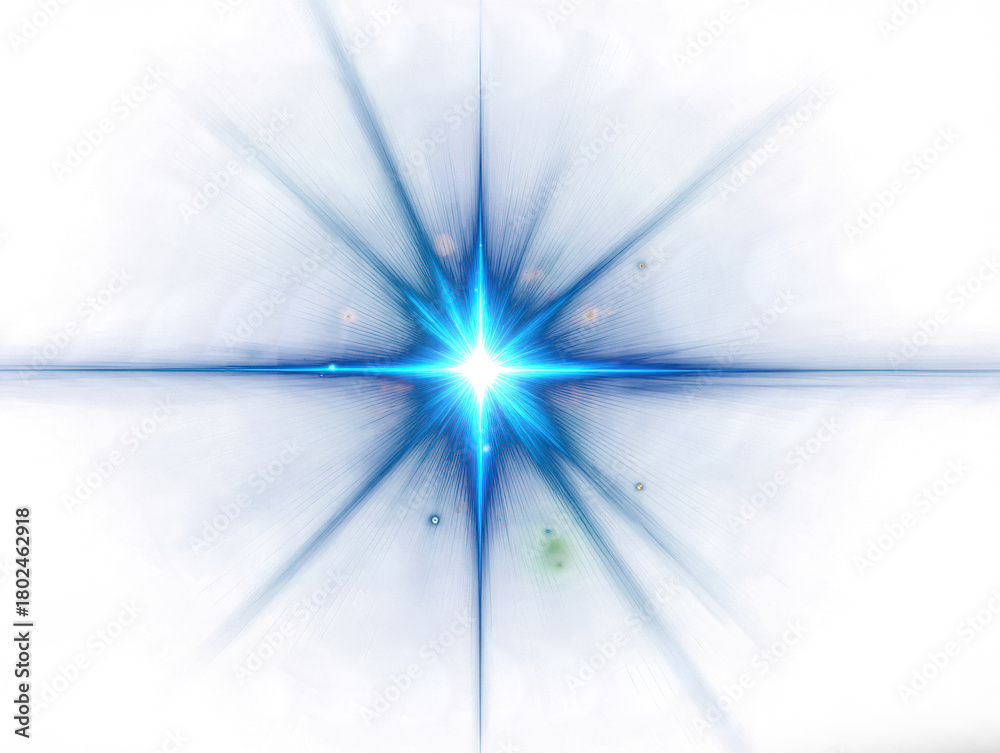Obraz premium Turquoise Star Light Effect with Lens Flare Glowing on Transparent Background Shiny Star Burst Sparkle Glitter Glow for Design Elements Vector 200 Characters