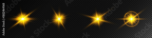 Lens Flare, light glow effect. sun or realistic shining star with backlight effect.
bokeh glitter and sparkles or sparkles on transparent background.
