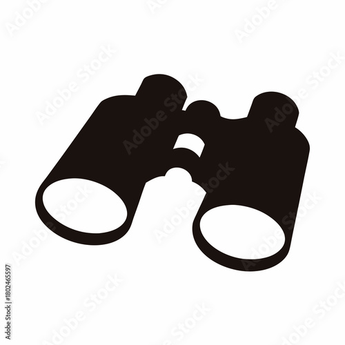 Isolated vector illustration of binoculars used for birdwatching or travel