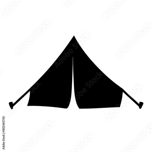 Silhouette of a Simple AFrame Tent Perfect for Outdoor Adventures