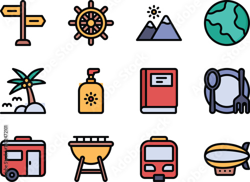 Vintage Retro Travel Logo Badges Vector | Adventure, Outdoors & Expedition Emblems