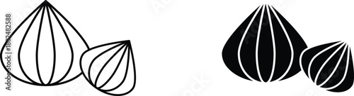 onion icon vector graphic illustration  with white background flat hand made icon fill icon .