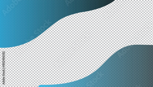 Abstract blue gradient wave shapes modern flowing design element