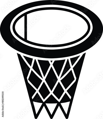  Basketball hoop silhouette Basketball net ring illustration