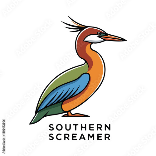 Southern Screamer Bird Logo Design