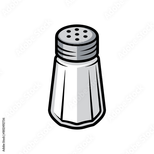 Salt shaker icon on White Background Vector Art Illustration on white background.