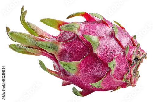 Fresh Dragon Fruit with Pink Skin and Green Scales